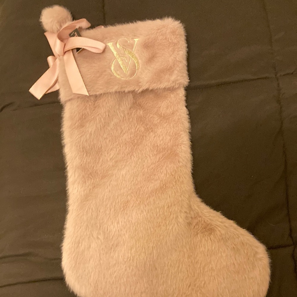 Victoria's Secret Blush Faux Fur Stocking